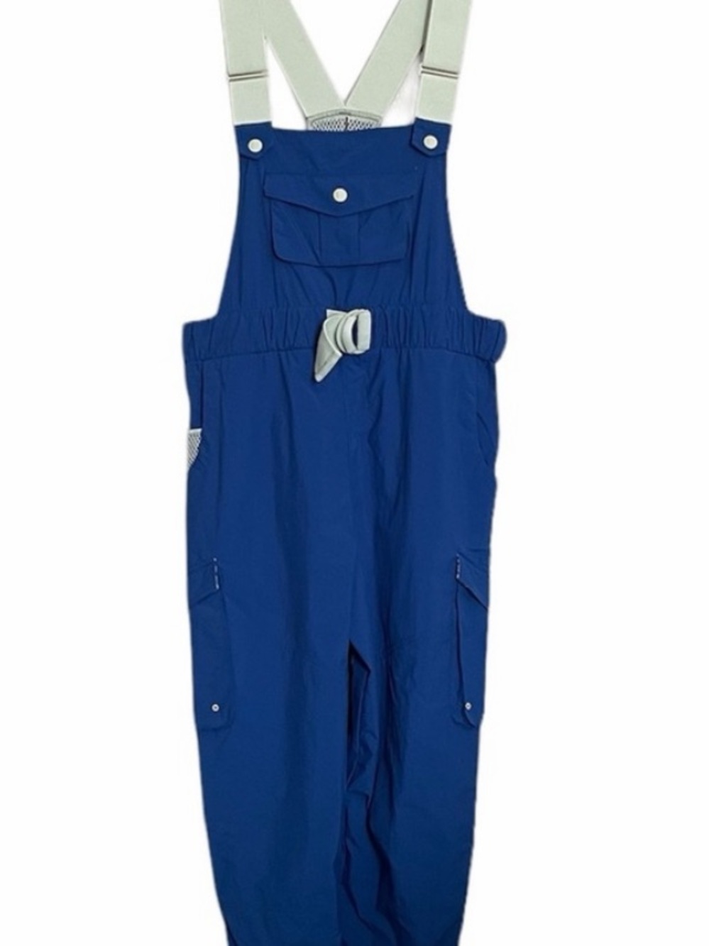 $168 MSRP Free People Movement Blue Morning Meadow/ Utility Cargo Overalls - Picture 3 of 4